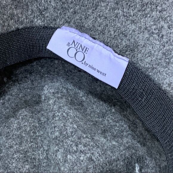 Nine & Co. Wool Blend women’s hat With Embroidered Floral Gray - Picture 9 of 10